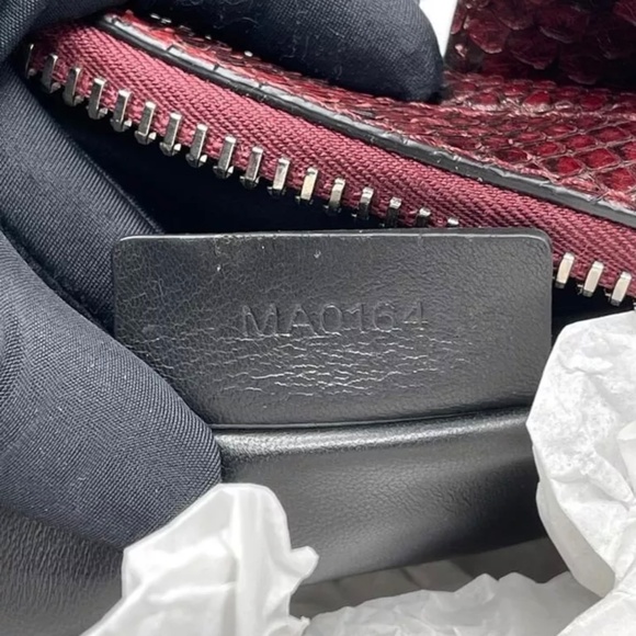 GIVENCHY BURGUNDY PYTHON NIGHTINGALE SATCHEL MEDIUM BAG RETAIL $5995 - Picture 5 of 10